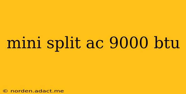 mini split ac 9000 btu