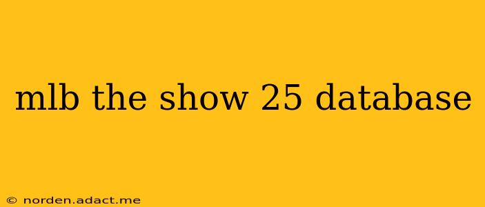 mlb the show 25 database