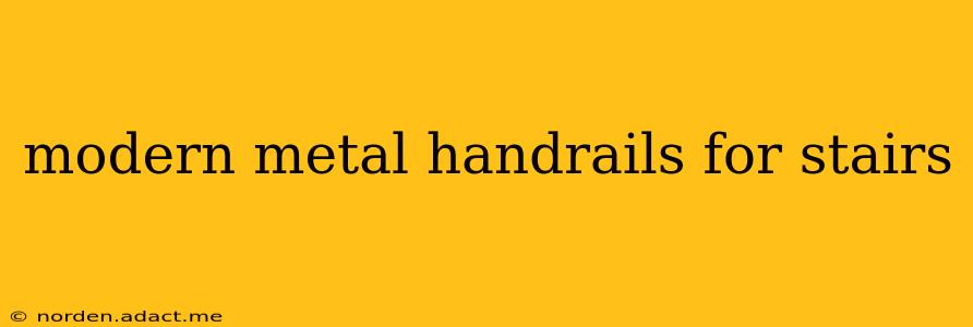 modern metal handrails for stairs