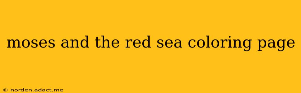 moses and the red sea coloring page
