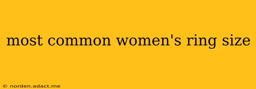 most common women's ring size