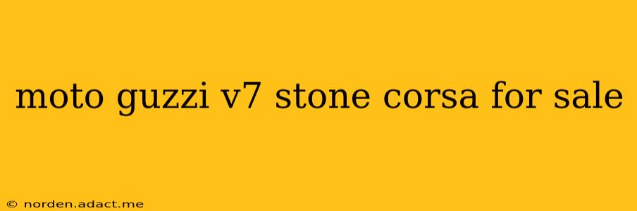 moto guzzi v7 stone corsa for sale