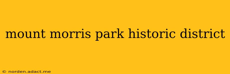 mount morris park historic district