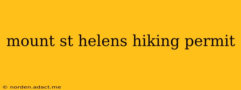 mount st helens hiking permit