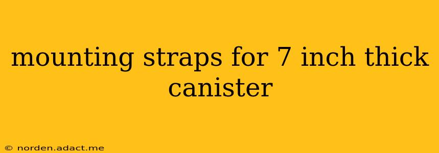 mounting straps for 7 inch thick canister