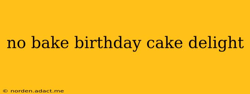 no bake birthday cake delight