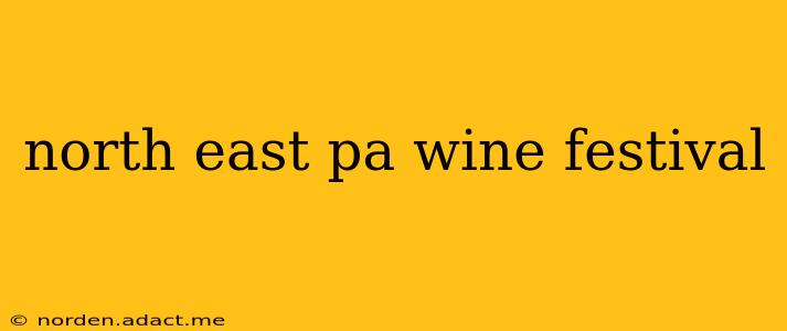 north east pa wine festival
