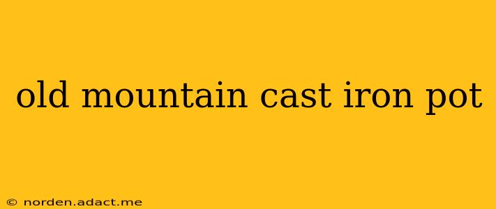 old mountain cast iron pot