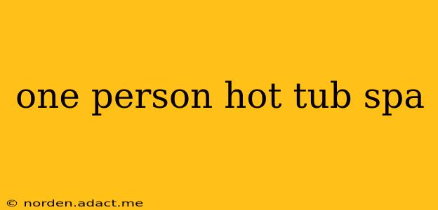 one person hot tub spa