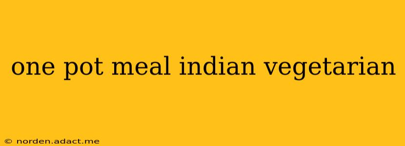 one pot meal indian vegetarian