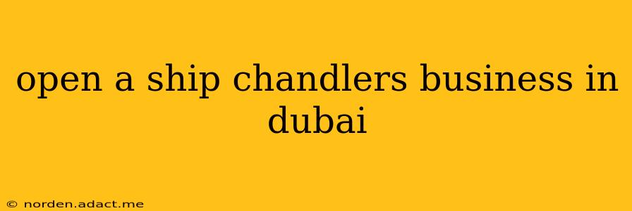 open a ship chandlers business in dubai