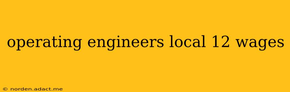 operating engineers local 12 wages