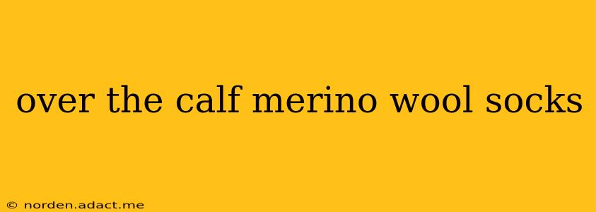 over the calf merino wool socks