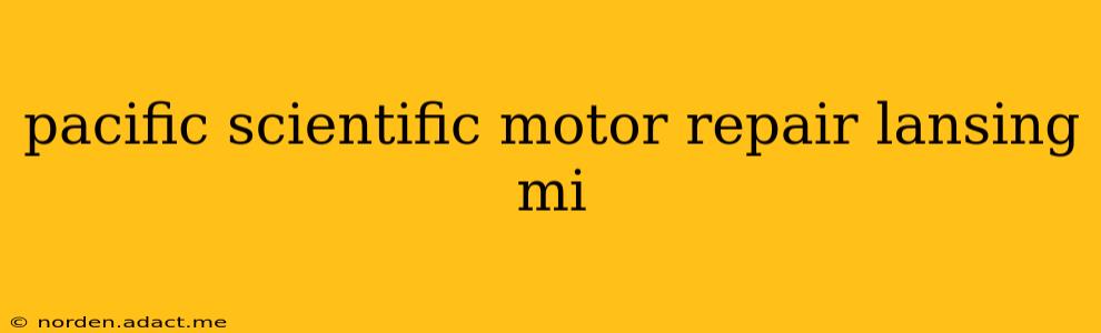 pacific scientific motor repair lansing mi