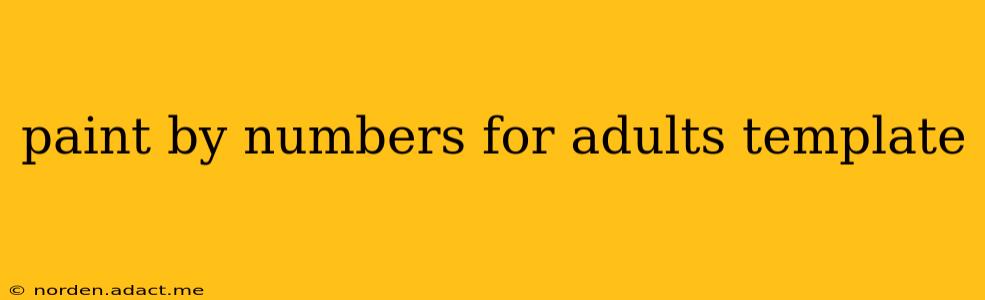 paint by numbers for adults template