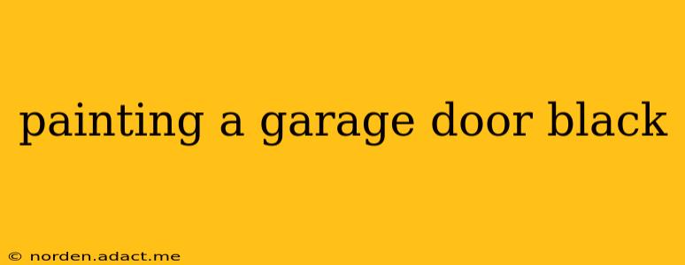 painting a garage door black