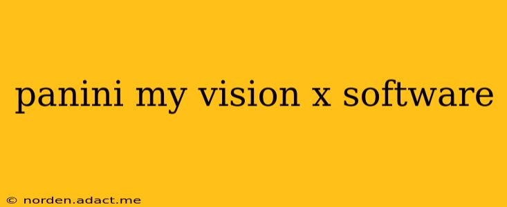 panini my vision x software