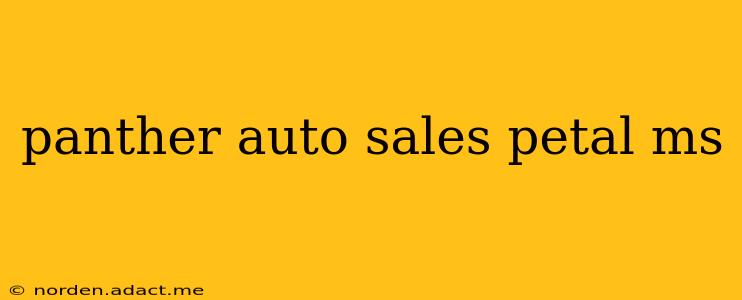 panther auto sales petal ms