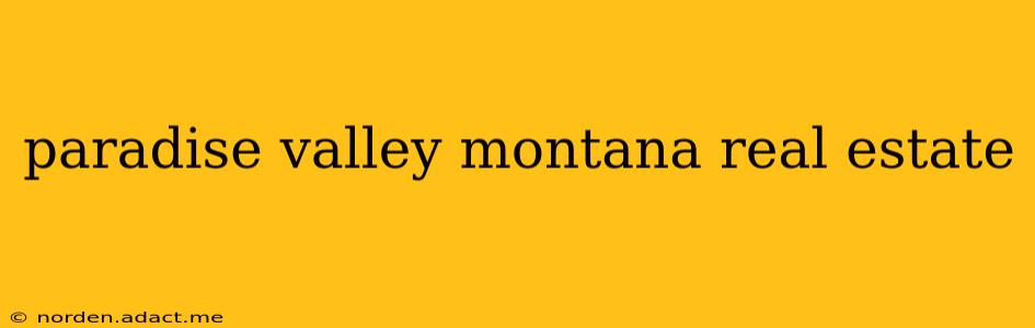 paradise valley montana real estate