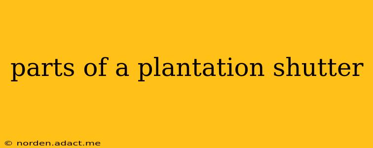 parts of a plantation shutter