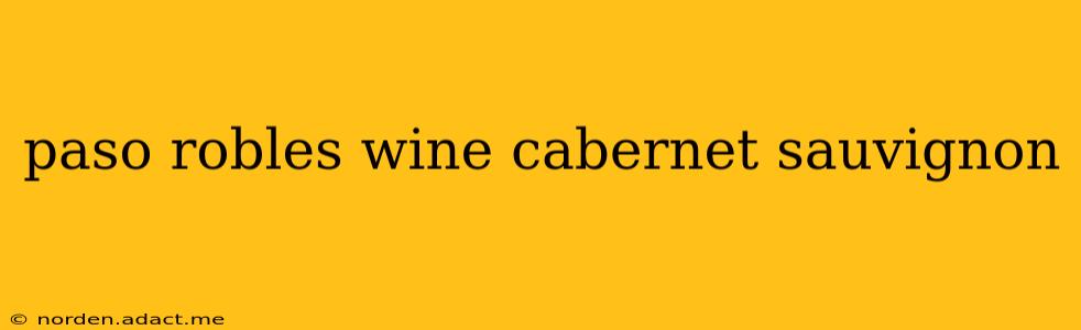 paso robles wine cabernet sauvignon