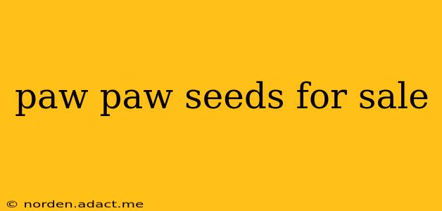 paw paw seeds for sale