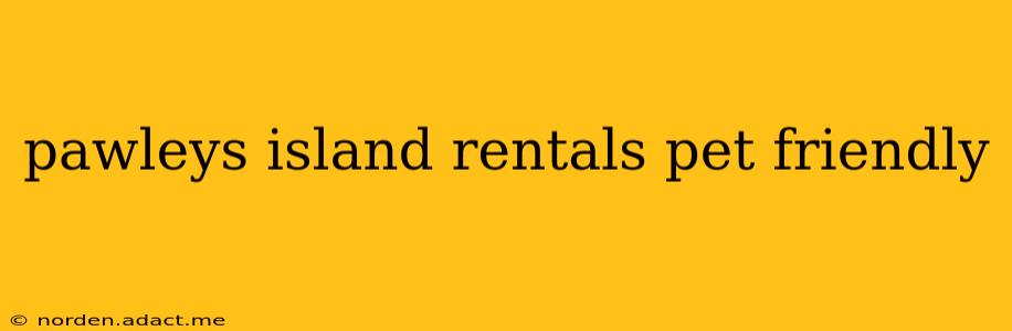 pawleys island rentals pet friendly