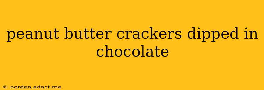 peanut butter crackers dipped in chocolate