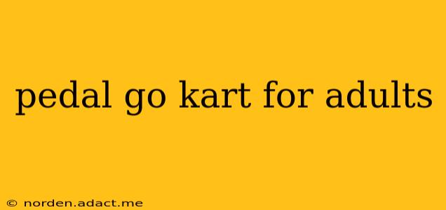 pedal go kart for adults