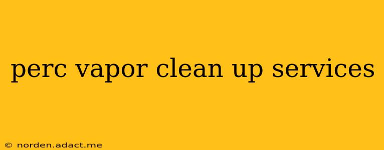 perc vapor clean up services