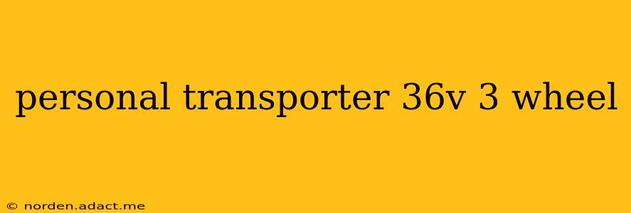 personal transporter 36v 3 wheel
