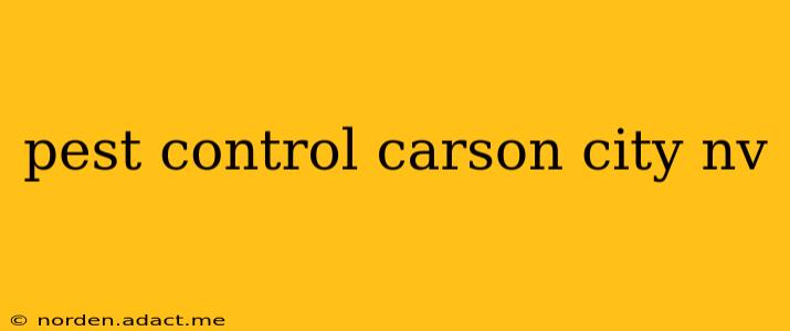 pest control carson city nv