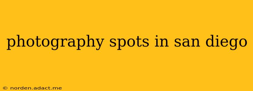 photography spots in san diego