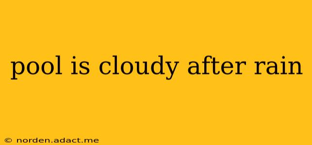 pool is cloudy after rain