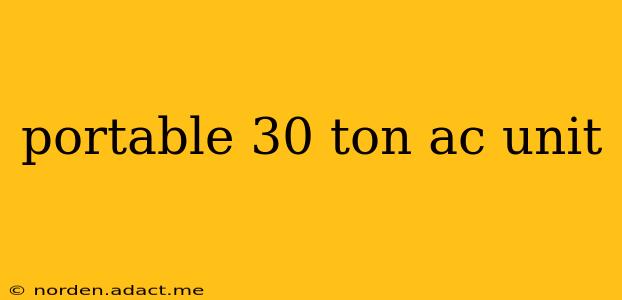 portable 30 ton ac unit