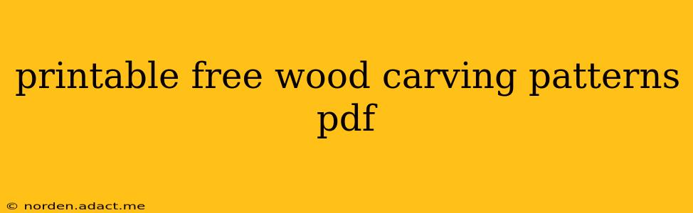 printable free wood carving patterns pdf