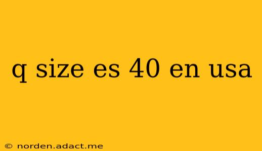 q size es 40 en usa