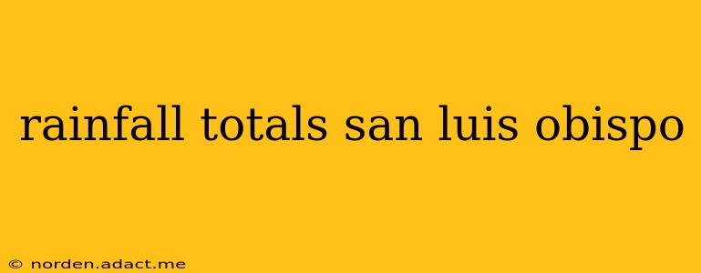 rainfall totals san luis obispo