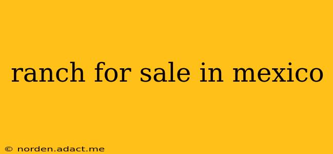 ranch for sale in mexico