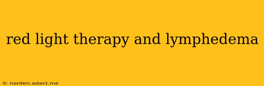red light therapy and lymphedema
