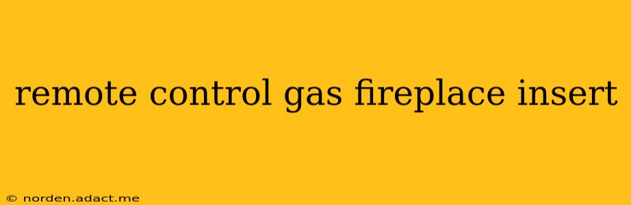 remote control gas fireplace insert