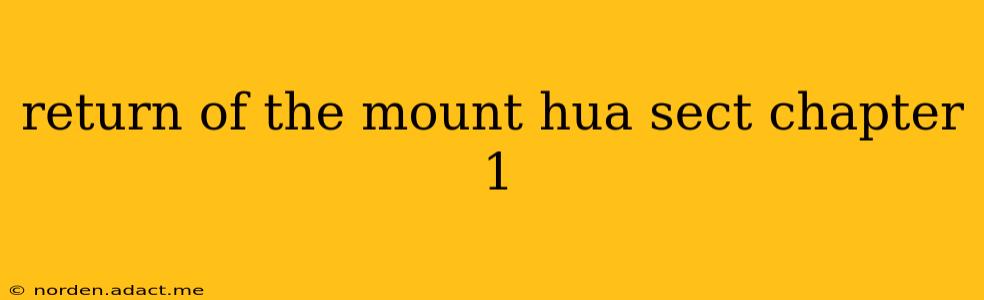 return of the mount hua sect chapter 1