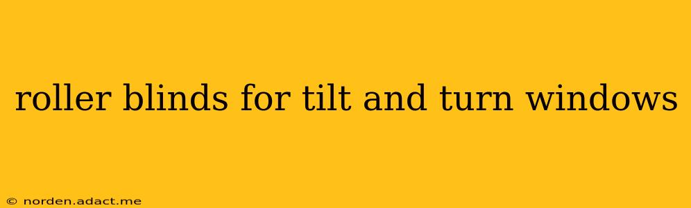 roller blinds for tilt and turn windows