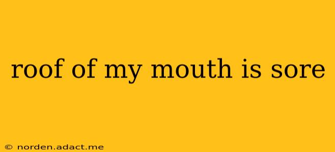 roof of my mouth is sore