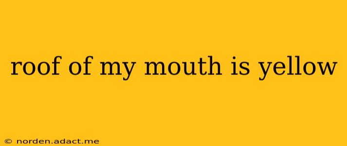 roof of my mouth is yellow