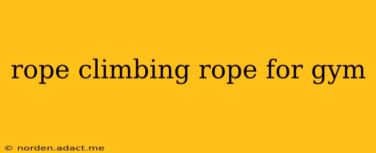rope climbing rope for gym