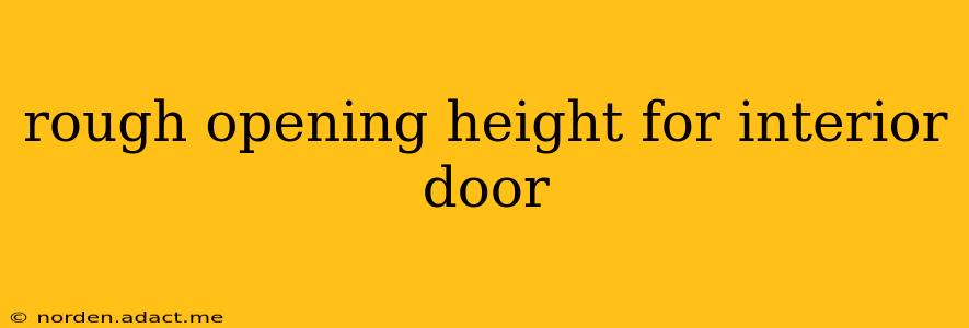rough opening height for interior door