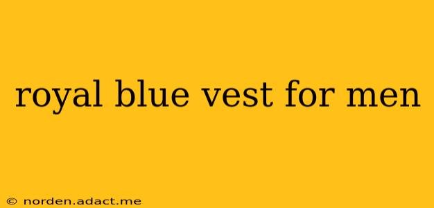 royal blue vest for men