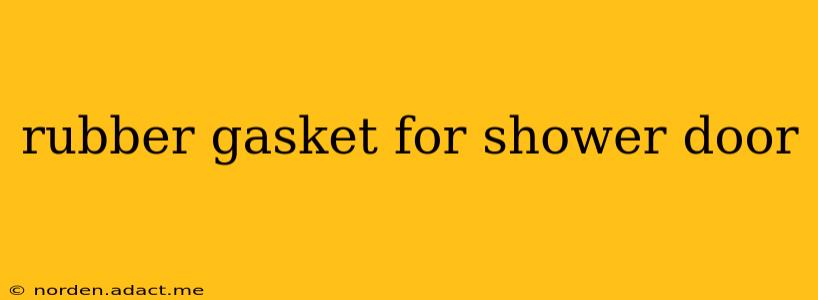 rubber gasket for shower door