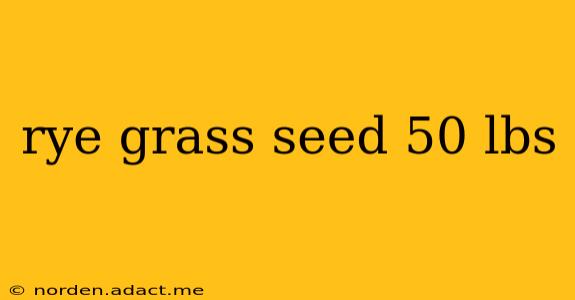 rye grass seed 50 lbs